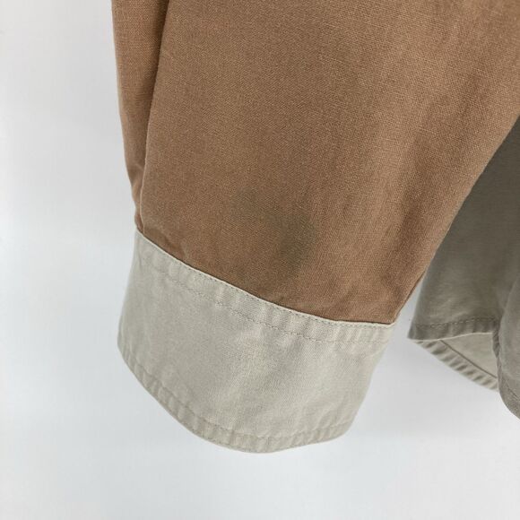 Columbia Quilted Hunting Shirt Mens LARGE Beige Brown Pheasant Button Down - Picture 13 of 13